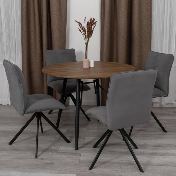 Стул обеденный Sweet поворотный механизм 360, велюр, серый, 29 фото № 9