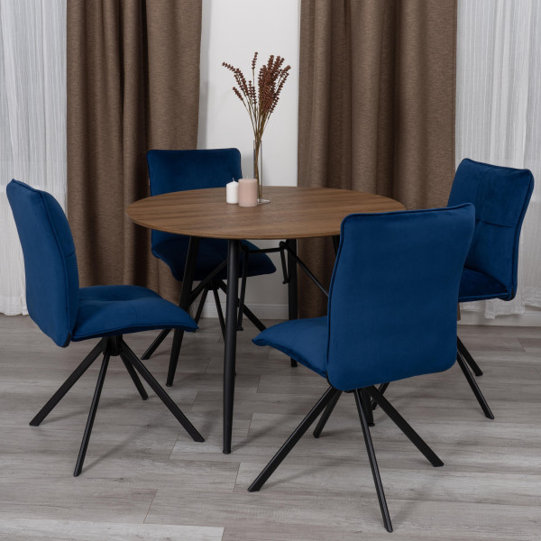 Стул обеденный Sweet поворотный механизм 360, велюр, Blue (синий) фото № 9