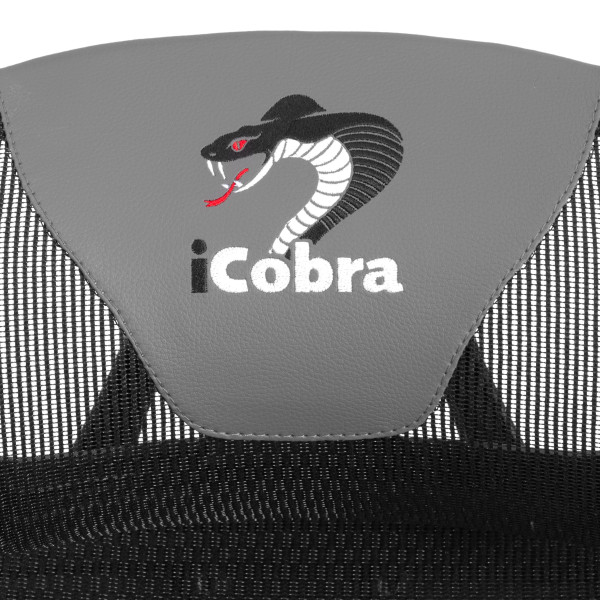 Кресло iCobra ткань / иск. кожа, черный / серый фото № 10