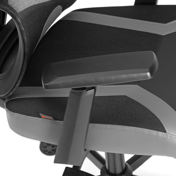 Кресло iCobra ткань / иск. кожа, черный / серый фото № 14