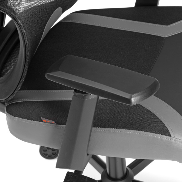 Кресло iCobra ткань / иск. кожа, черный / серый фото № 15