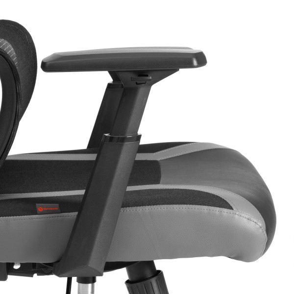 Кресло iCobra ткань / иск. кожа, черный / серый фото № 17