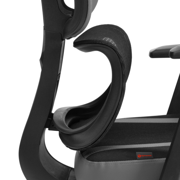 Кресло iCobra ткань / иск. кожа, черный / серый фото № 20