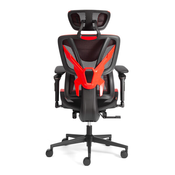 Кресло KingCobra иск. кожа / сетка, черный / красный фото № 4