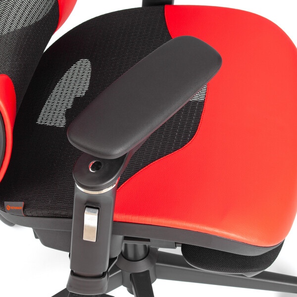 Кресло KingCobra иск. кожа / сетка, черный / красный фото № 19