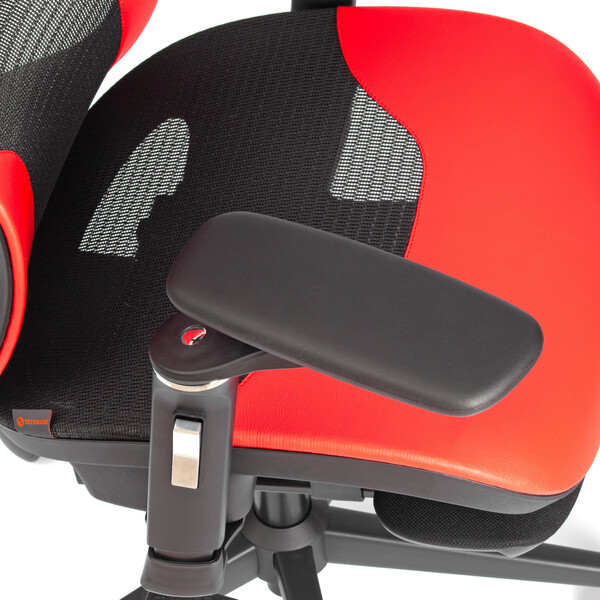 Кресло KingCobra иск. кожа / сетка, черный / красный фото № 21