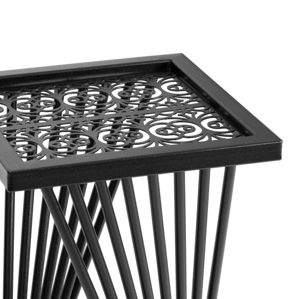 Кофейный стол/подставка Osteria/Остерия металл, черный, 25,5х25,5х59 см фото № 3