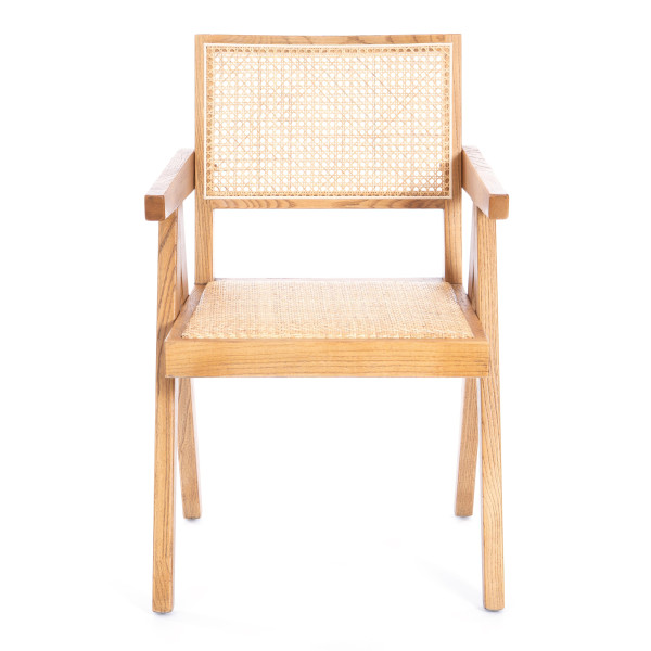 Кресло LOKI дерево вяз/ротанг, Груша (№3), 50х50х84 см фото № 5