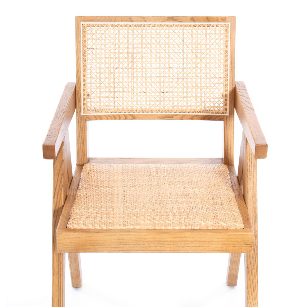 Кресло LOKI дерево вяз/ротанг, Груша (№3), 50х50х84 см фото № 6