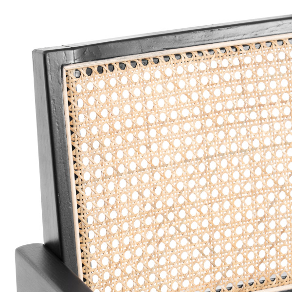 Кресло LOKI дерево вяз/ротанг, черный, 50х50х84 см фото № 8