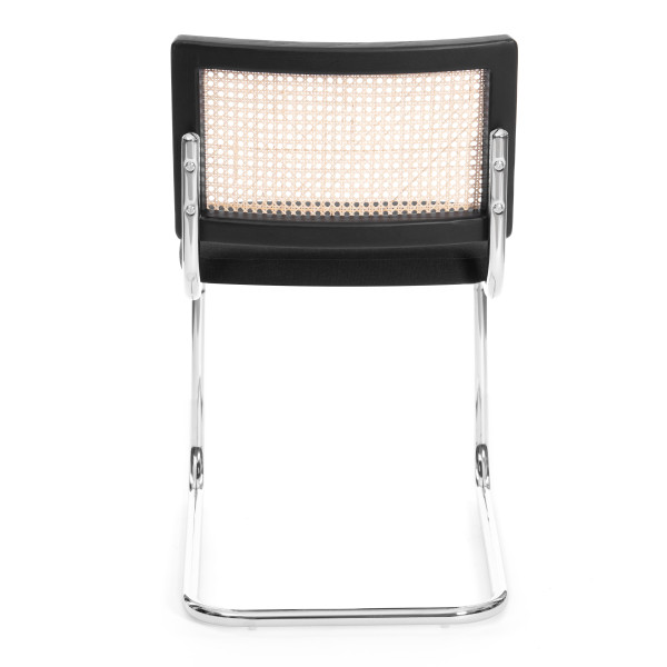 Стул MANI дерево вяз, ротанг/ткань лен, металлический каркас, черный, 46х46х78 см фото № 4