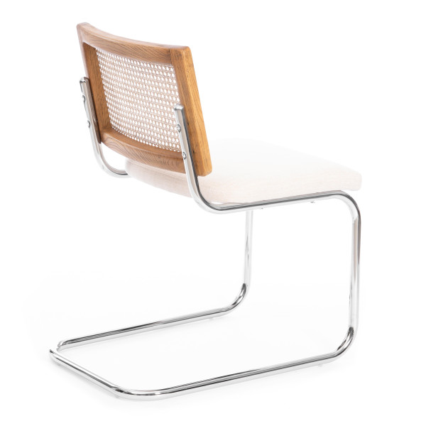 Стул MANI дерево вяз, ротанг/ткань лен, металлический каркас, Груша (№3), 46х46х78 см фото № 3