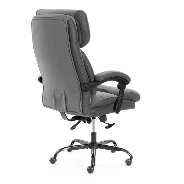 Кресло Chief metalBL  велюр/ткань, серый, 29/TW-12 фото № 4