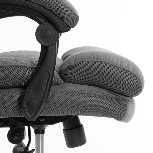 Кресло Chief metalBL  велюр/ткань, серый, 29/TW-12 фото № 10