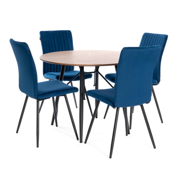 Стул обеденный Monte Carlo TREND, велюр, Blue (синий), 49х51х93 см фото № 15