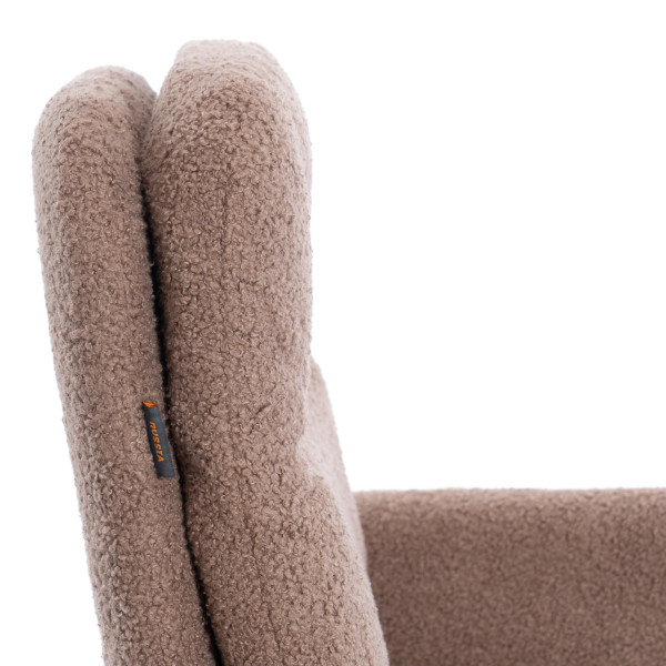 Кресло Dover хром букле, коричневый, barni cocoa фото № 9