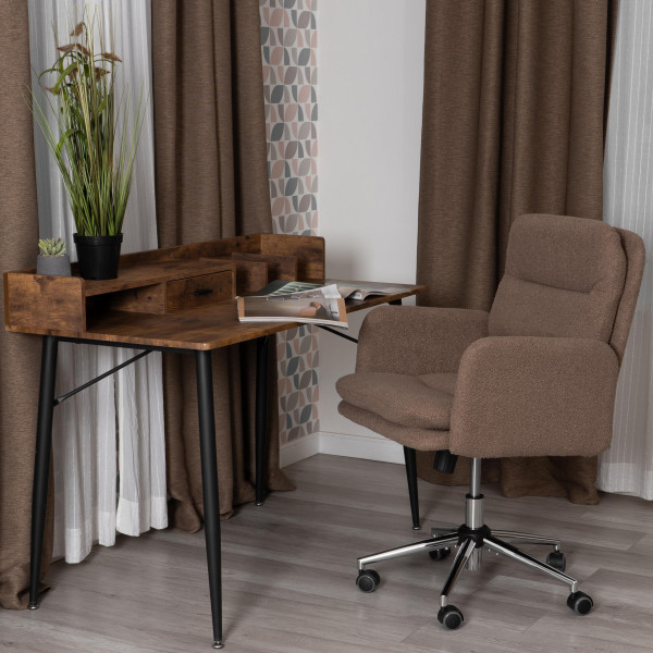 Кресло Dover хром букле, коричневый, barni cocoa фото № 11