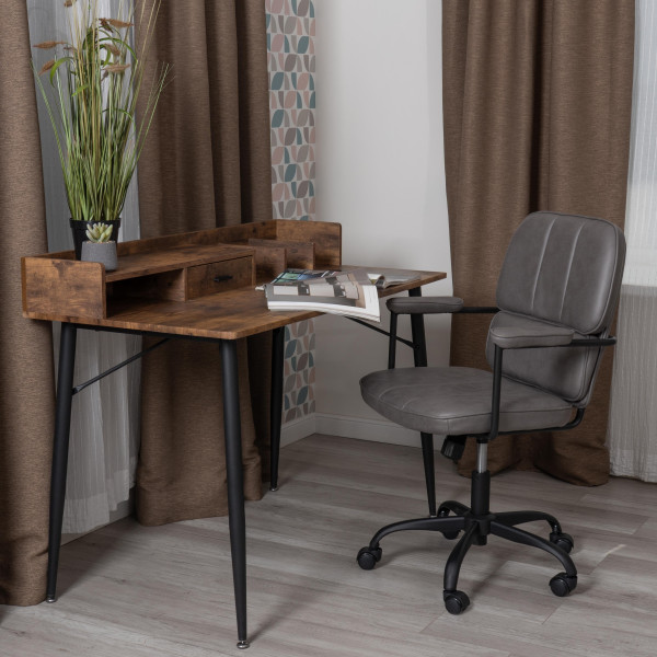 Кресло ALPHA иск. замша, Grey (Cерый) фото № 13