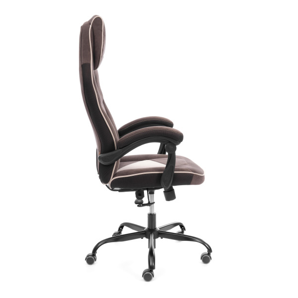 Кресло Arena metalBL велюр, коричневый/бежевый, 6/7 фото № 2