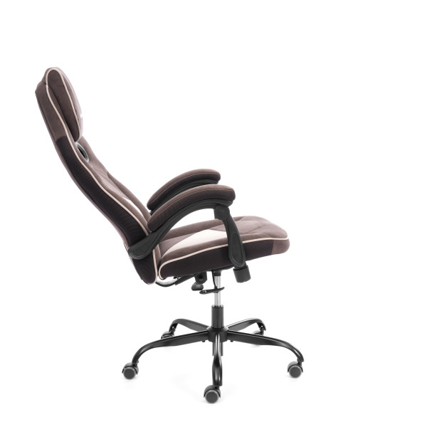 Кресло Arena metalBL велюр, коричневый/бежевый, 6/7 фото № 3