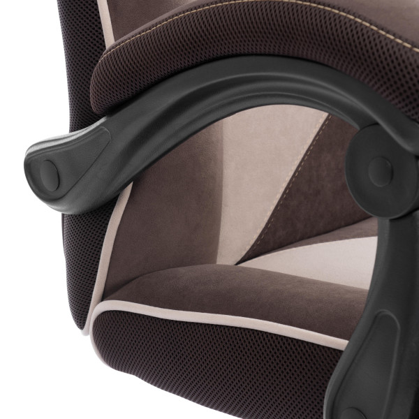 Кресло Arena metalBL велюр, коричневый/бежевый, 6/7 фото № 10