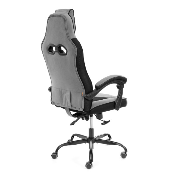 Кресло Arena metalBL велюр, серый/черный, 29/35 фото № 4