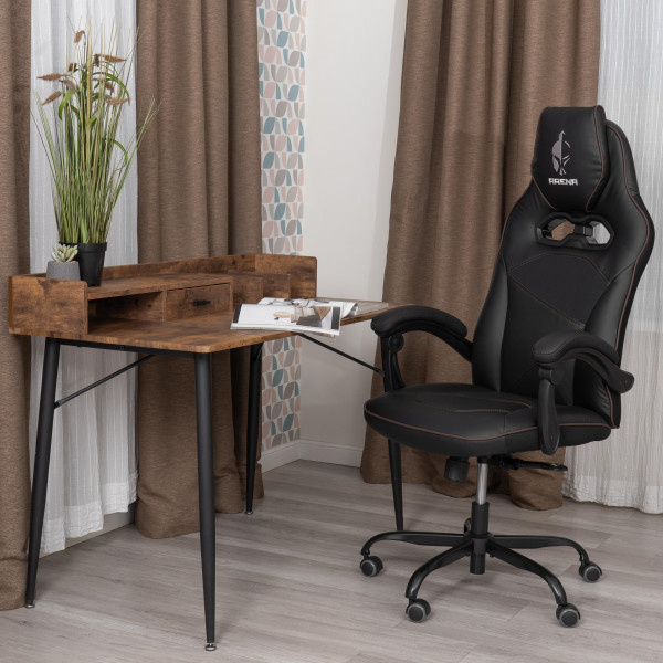 Кресло Arena metalBL кож/зам, черный/черный карбон, 36-6/карбон черный фото № 17