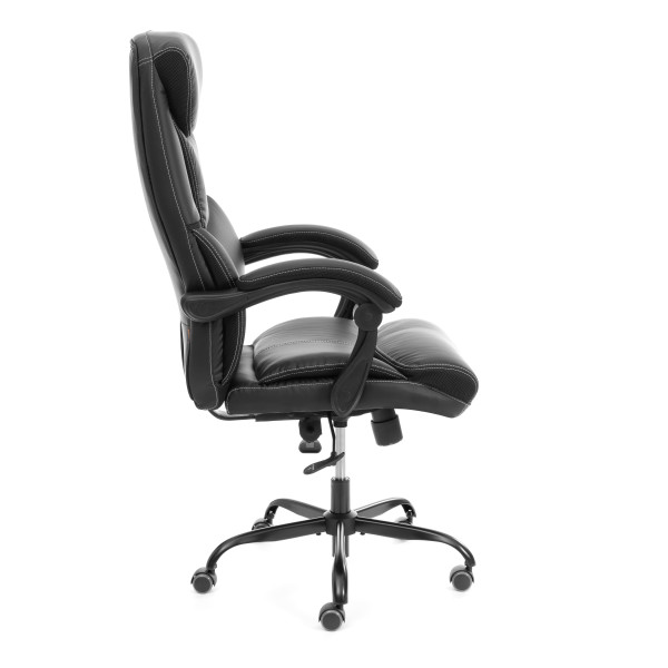 Кресло Cambridge metalBL кож/зам/ткань, черный/черный, 36-6/11 фото № 2