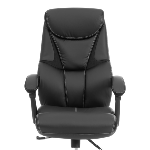 Кресло Cambridge metalBL кож/зам/ткань, черный/черный, 36-6/11 фото № 7