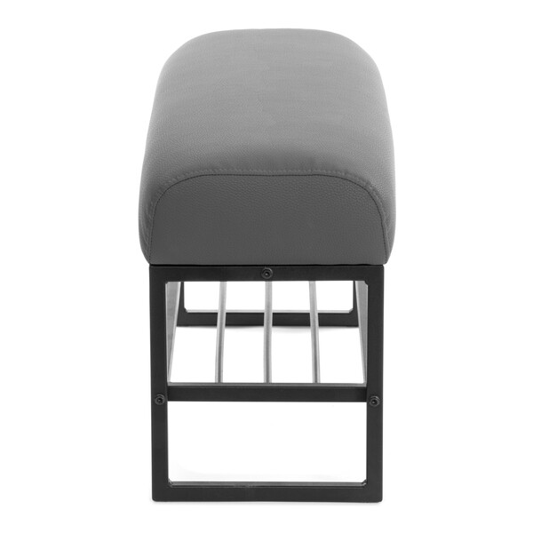 Банкетка-обувница Charli Lux/Чарли Люкс экокожа , Sharp Графит фото № 2