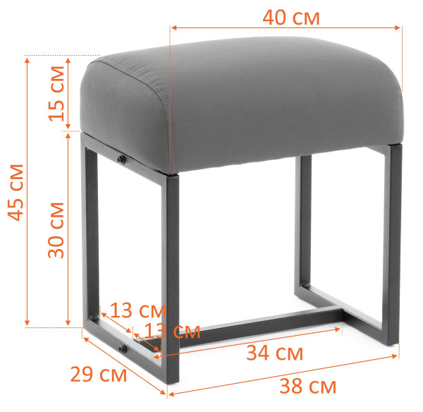 Пуф Charli Lux/Чарли Люкс экокожа , Sharp Чёрный фото № 8