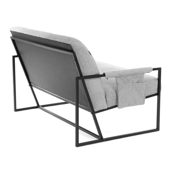 Диван Charli LUX/Чарли Люкс велюр/букле, VT shape silver фото № 3