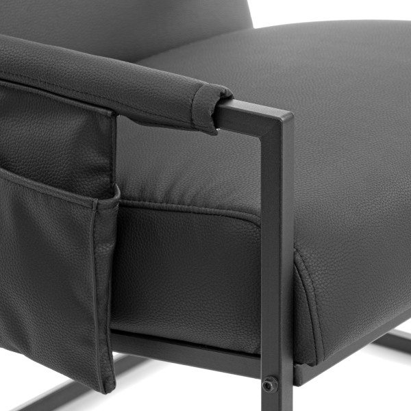 Кресло Charli LUX/Чарли Люкс экокожа , Sharp Чёрный, 70х80х82 см фото № 7