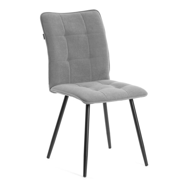 Комплект кресло + стул Bari LT, флок , серый/черный, 29, 41х55х89 см фото № 2