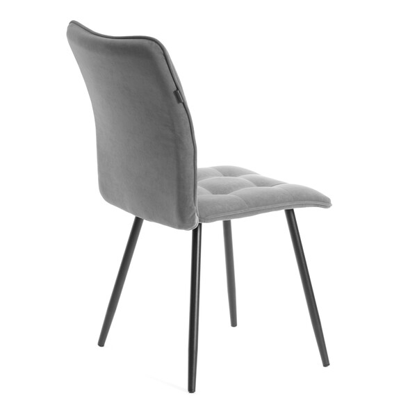 Комплект кресло + стул Bari LT, флок , серый/черный, 29, 41х55х89 см фото № 4