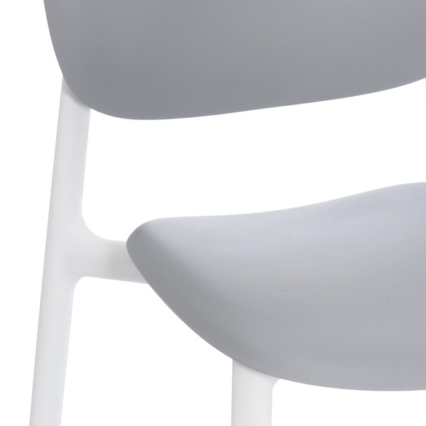 Стул ADORE (mod. XRB-1025) пластик, серый / белый (grey / white), 41 х 53 х 81,5 см фото № 6