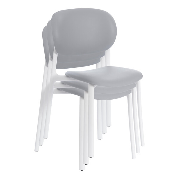 Стул ADORE (mod. XRB-1025) пластик, серый / белый (grey / white), 41 х 53 х 81,5 см фото № 12