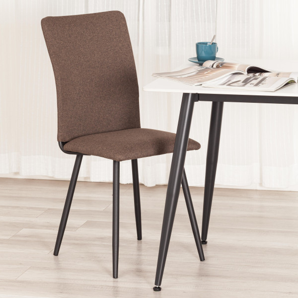 Стул обеденный La Rousse NEW, ткань рогожка, коричневый/черный, 3М7-147, 45x55x93 см фото № 13