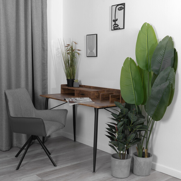 Кресло Murano/Мурано опора 360, велюр/букле (HYP)/Экокожа, светло-серый/графит фото № 16