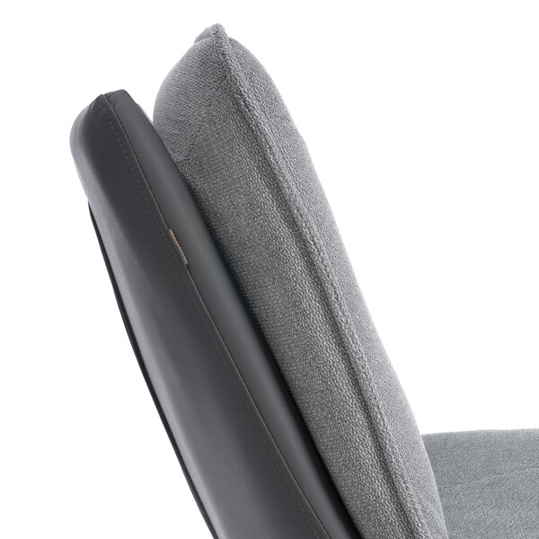 Кресло лаунж Cosmo велюр/букле (HYP)/Экокожа, светло-серый/графит фото № 11