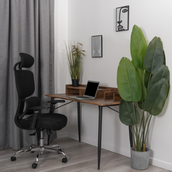 Кресло Mesh-12HR ткань, черный фото № 19