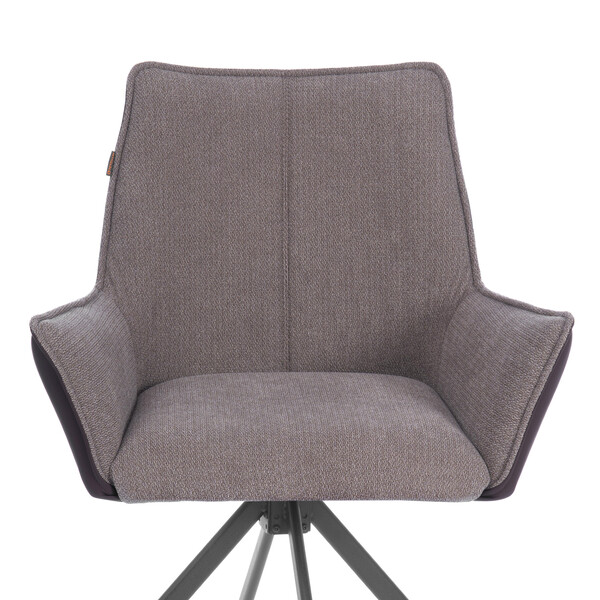 Кресло Murano/Мурано опора 360, велюр/букле (HYP)/Экокожа, бежевый/коричневый фото № 6