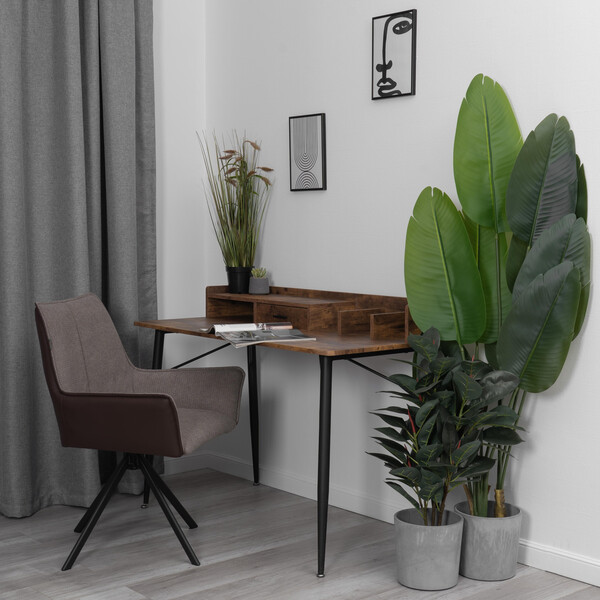 Кресло Murano/Мурано опора 360, велюр/букле (HYP)/Экокожа, бежевый/коричневый фото № 17