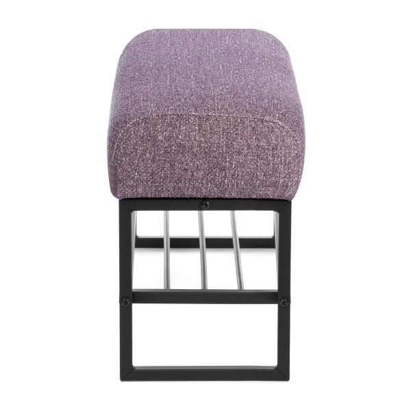 Банкетка-обувница Charli Lux/Чарли Люкс велюр/букле, VT shape wood rose фото № 2