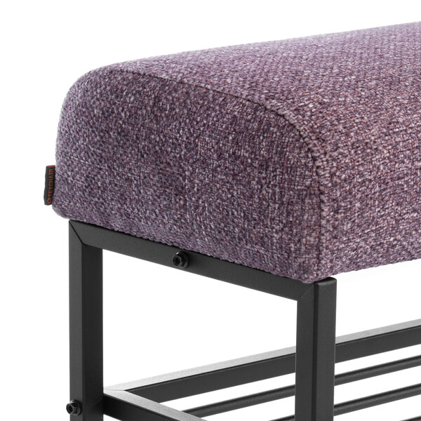 Банкетка-обувница Charli Lux/Чарли Люкс велюр/букле, VT shape wood rose фото № 3