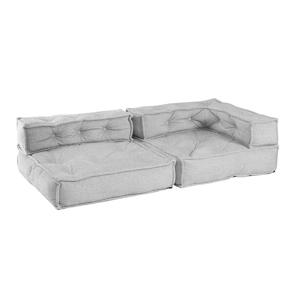 Модуль мягкий угловой Miracle велюр/букле, VT shape silver, 82x81x24 см фото № 12