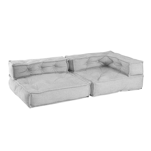 Модуль мягкий угловой Miracle велюр/букле, VT shape silver, 82x81x24 см фото № 12