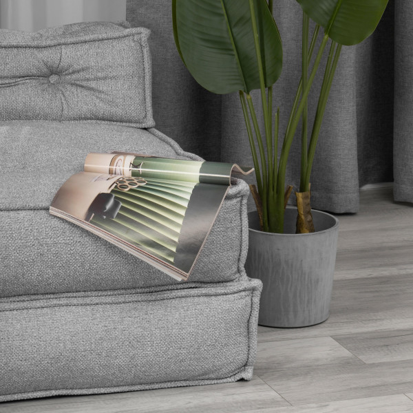 Модуль мягкий нижний Miracle велюр/букле, VT shape silver, 82x81x24 см фото № 14