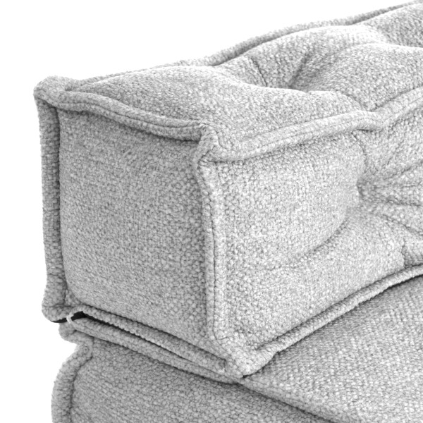 Модуль мягкий прямой Miracle велюр/букле, VT shape silver, 82x81x24 см фото № 7