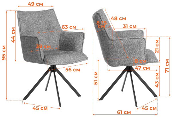 Кресло Lutz/Луц опора 360, велюр/букле, VT shape silver фото № 16